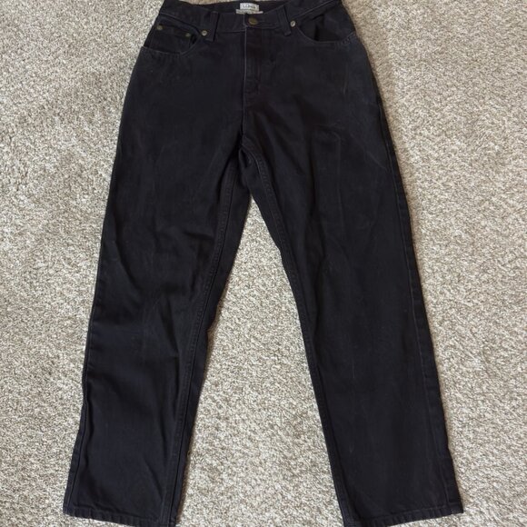 L.L. Bean Women's Straight Leg Jeans - Jet Black - Picture 1 of 8